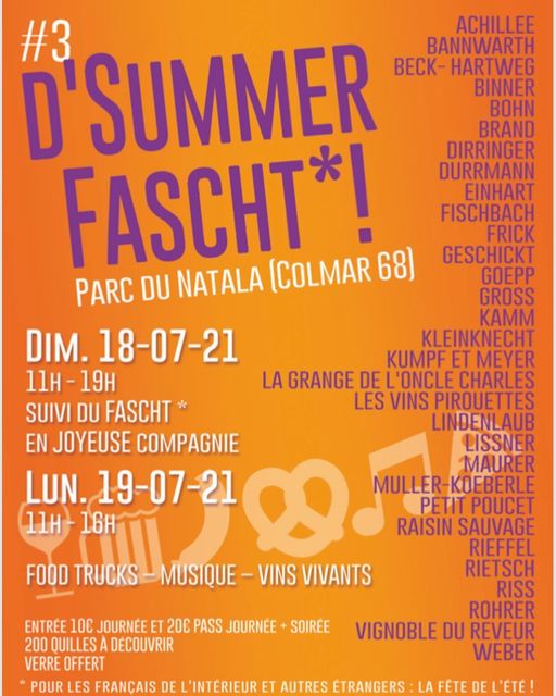 D’Summer Facht à Colmar au Parc du Natala le 18-19 juillet 2021